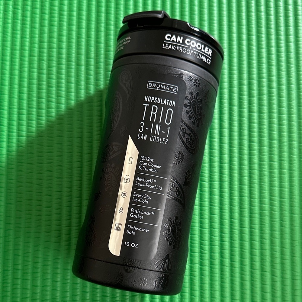 BrüMate Black Hopsulator Trio 3-in-1 Can Cooler Phantom Paisley special edition